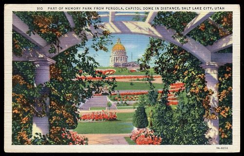 CP USA SALT LAKE CITY UTAH CAPITOL DOME PARK PERGOLA 110644466687