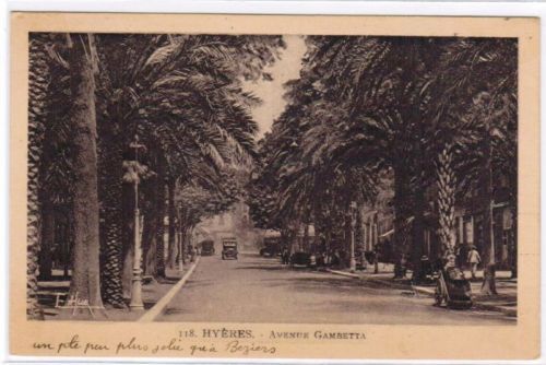 CPA HYERES AVENUE GAMBETTA 120653910377