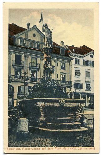 CPSM SOLOTHURN STATUE ET FONTAINE 120663231897