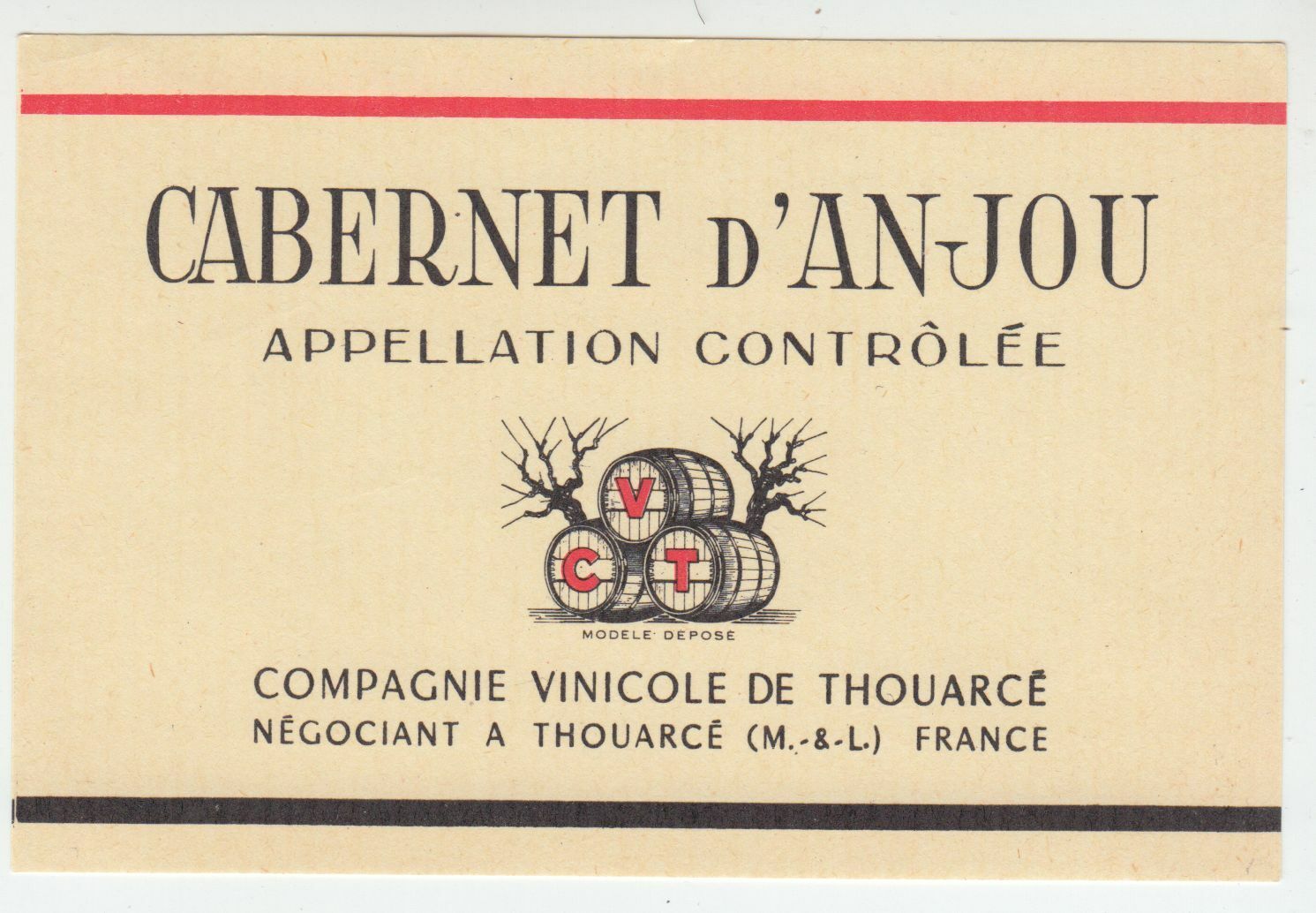 ETIQUETTE DE VIN CABERNET D ANJOU CVT 124511870227