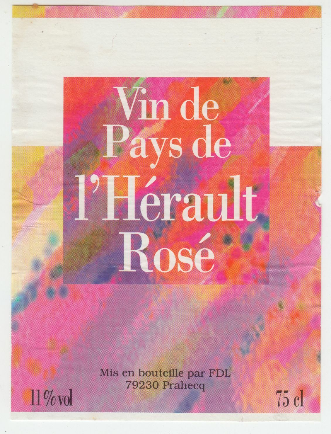 ETIQUETTE DE VIN DE PAYS DE L HERAULT ROSE 402690973587