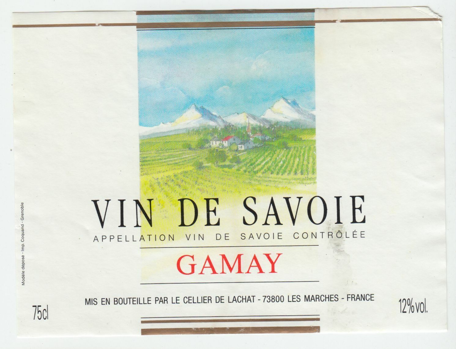 ETIQUETTE DE VIN DE SAVOIE GAMAY 402631697827