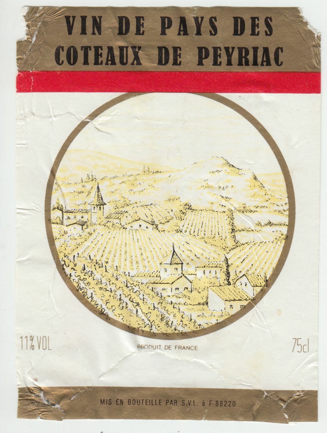 ETIQUETTE DE VIN DU PAYS DES COTEAUX DE PEYRIAC 402695572977