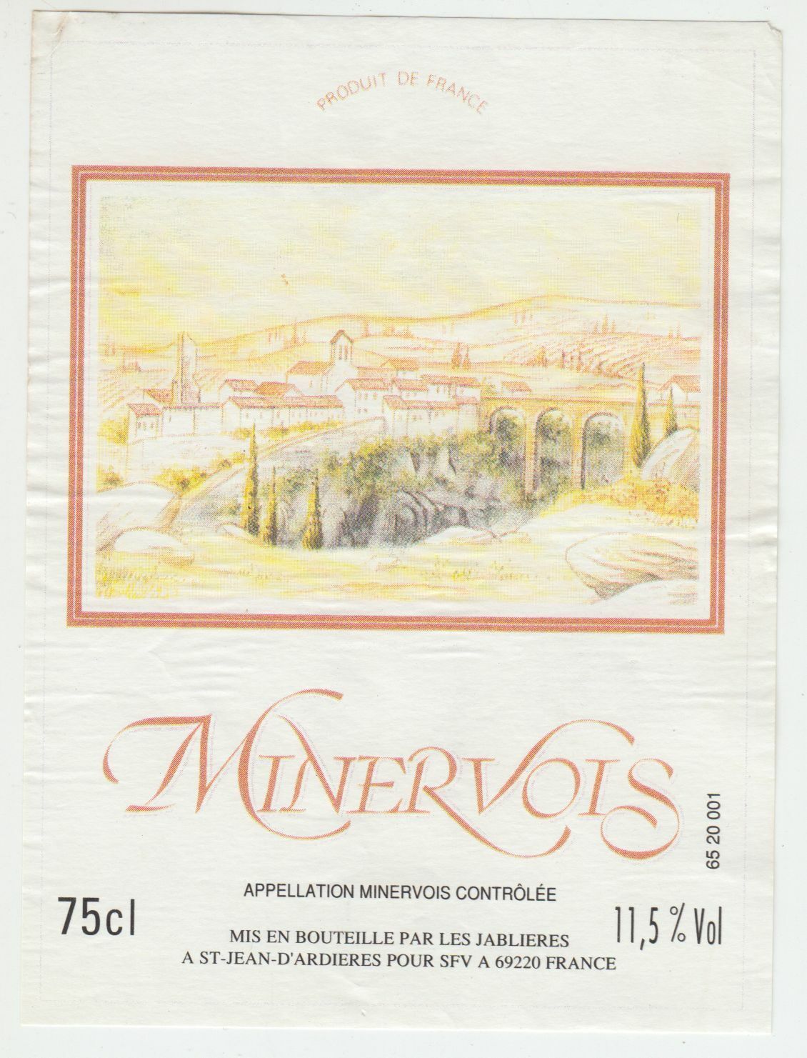 ETIQUETTE DE VIN MINERVOIS 124539262527