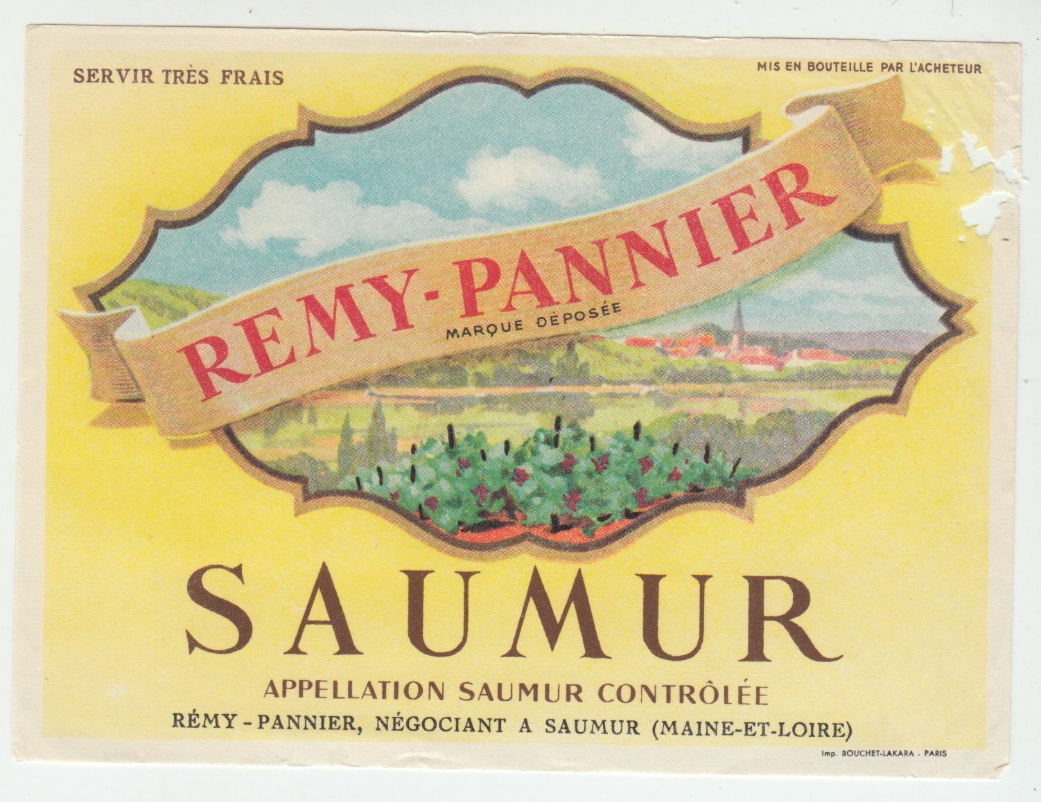 ETIQUETTE DE VIN SAUMUR REMY PANNIER 402631697877