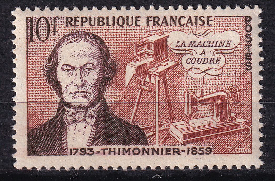 FRANCE TIMBRE NEUF N 1013 BARTHELEMY THIMONNIER CREATEUR MACHINE A COUDRE 125793816477