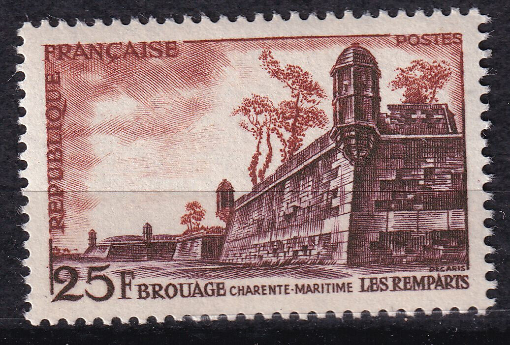 FRANCE TIMBRE NEUF N 1042 REMPARTS DE BROUAGE AUNIS 16 S 404181527237