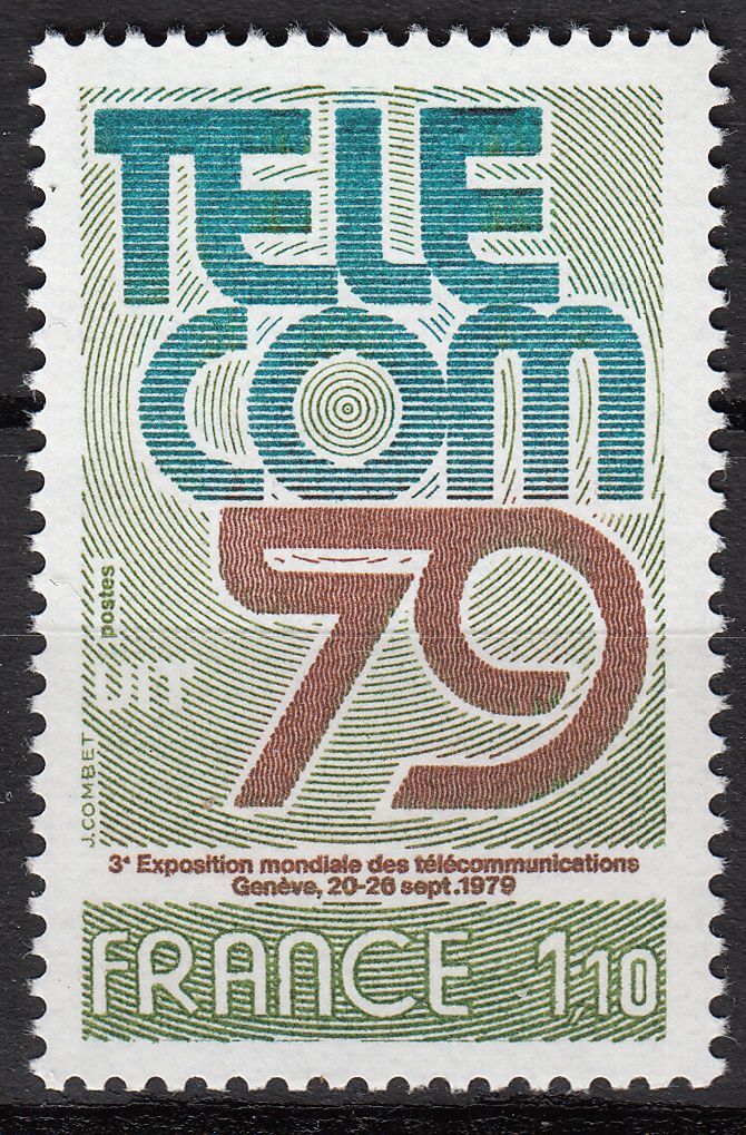 FRANCE TIMBRE NEUF N 2055 GENEVE EXPOSITION DES TELECOMUNICATIONS 121814411727