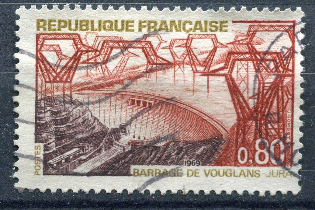 FRANCE TIMBRE OBL N 1583 BARRAGE DE VOUGLANS JURA 120967433547