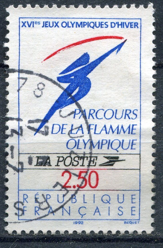 FRANCE TIMBRE OBL N 2732 LOGO OFFICIEL PARCOURS DE LA FLAMME OLYMPIQUE 120970135477