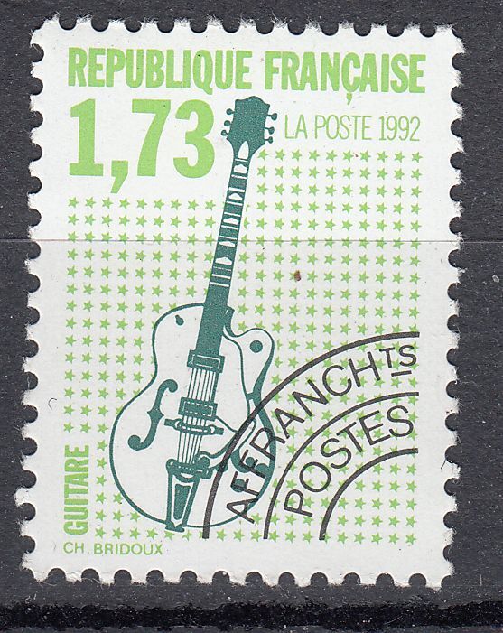 FRANCE TIMBRE PREOBLITERE OBL N 224 GUITARE ELECTRIQUE 123549348407