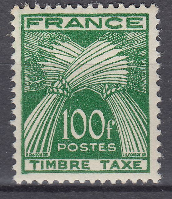 FRANCE TIMBRE TAXE NEUF N 89 TYPE GERBES 123544155057