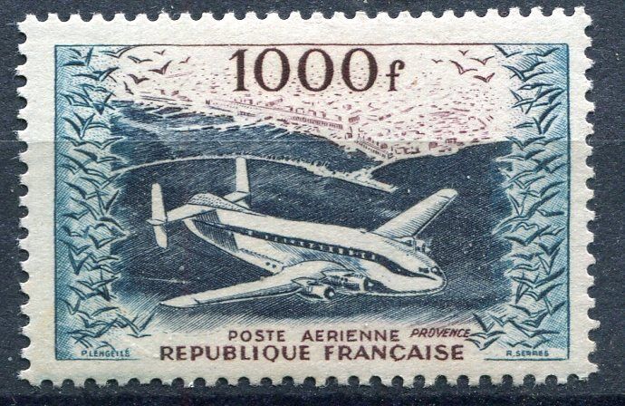 FRANCE TIMBRE neuf PA poste aerienne N 33 BREGUET PROVENCE VUE PORT D ALGER 120999988237