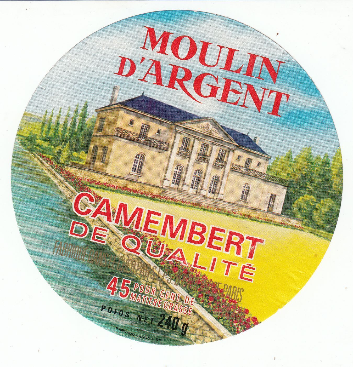 FROMAGE CAMEMBERT MOULIN D ARGENT FABRIQUE DANS LE CHER 400927941577