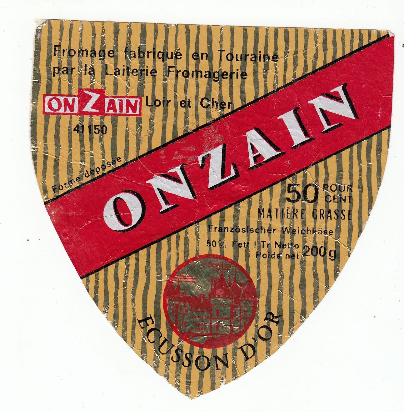 FROMAGE ONZAIN LOIR ET CHER ECUSSON D OR 400927941537