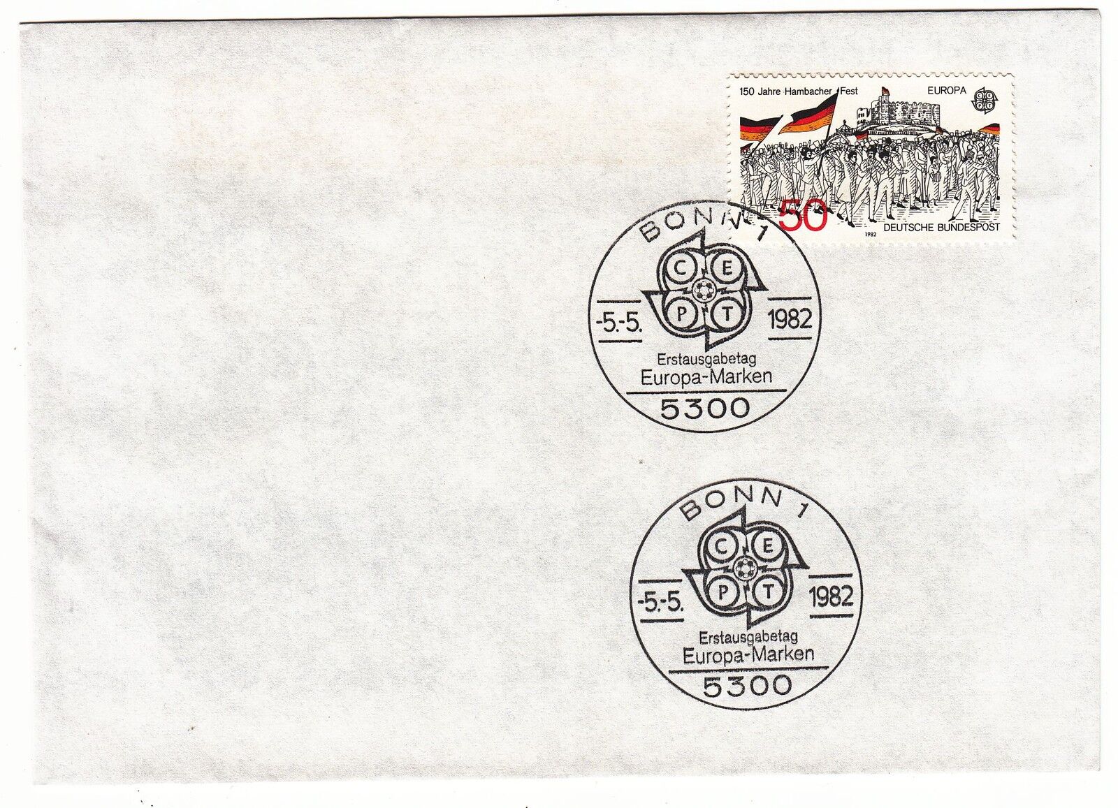 LETTRE COMMEMORATIVE ALLEMAGNE TIMBRE N 962 EUROPA RASSEMBLEMENT DE HAMBACH 121889092627