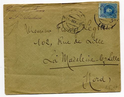 LETTRE CONSULAT FRANCE A ST SEBASTIEN POUR LA MADELAINE