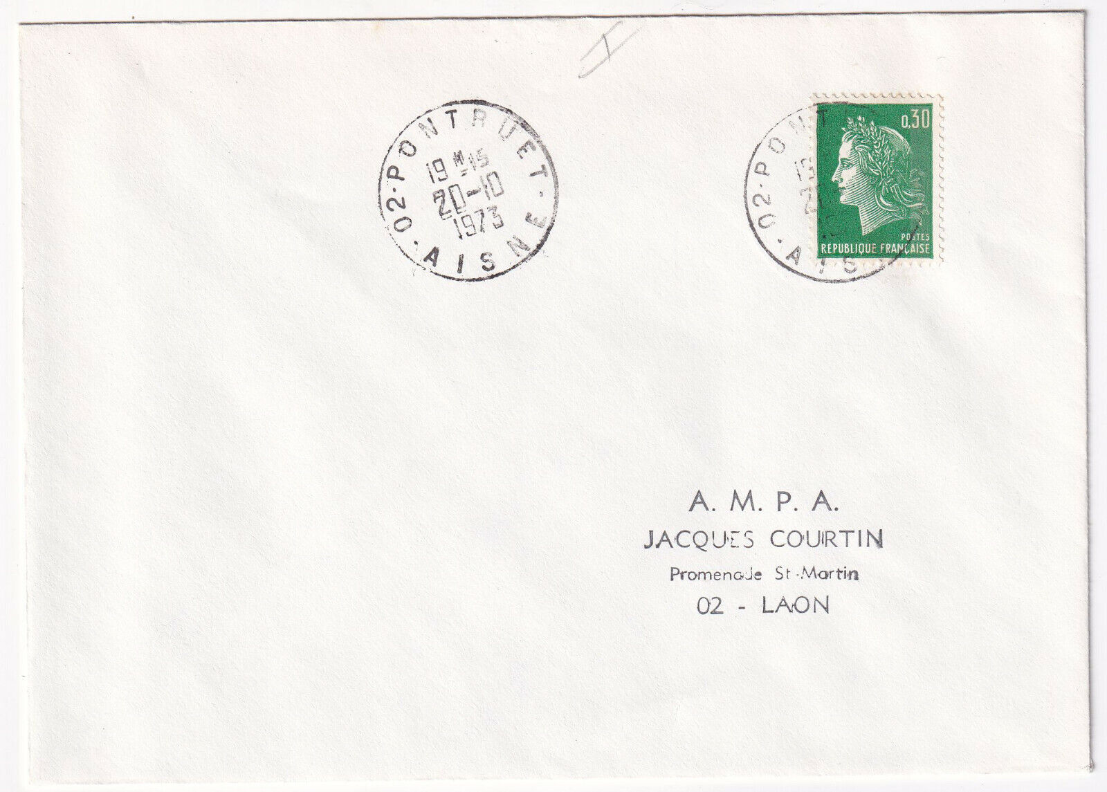 LETTRE PONTRUET POUR LAON 1973 125016591037