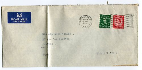 LETTRE paddington pour castres tarn 1956