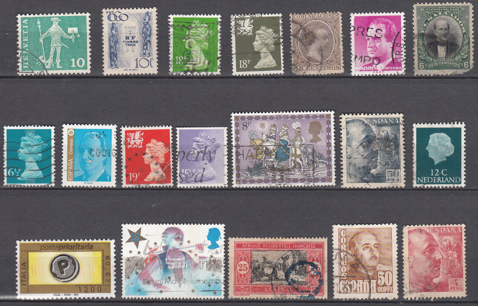 LOT DE TIMBRES A ETUDIER DIVERS PAYS LOT 4 123199031677