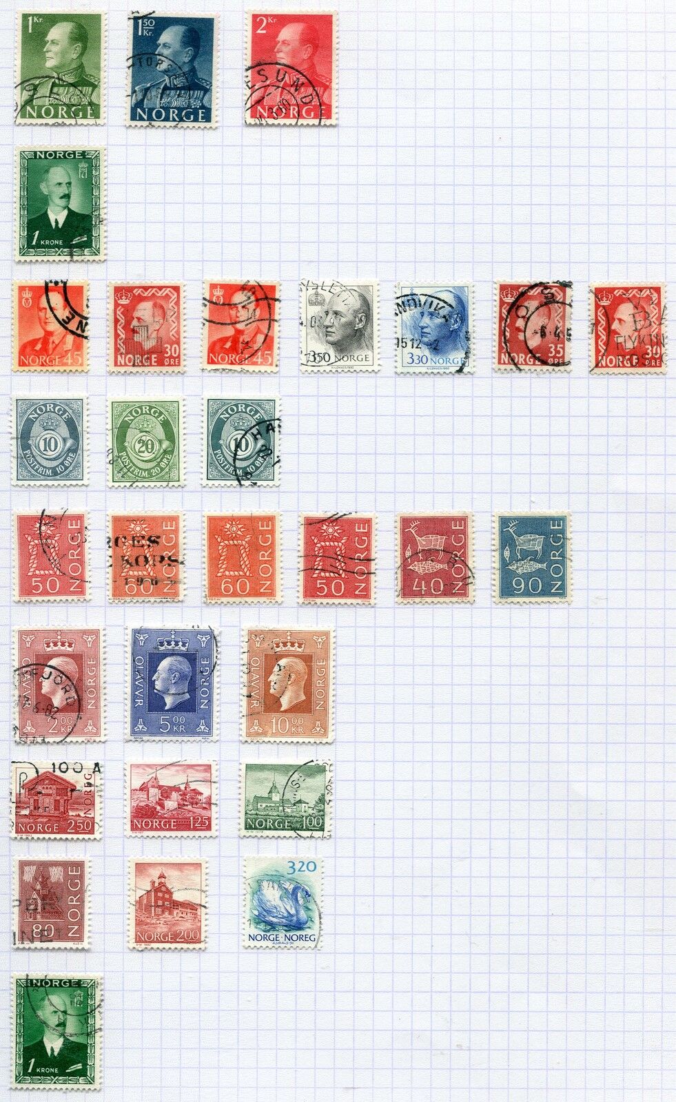 LOT STAMP TIMBRE NORGE NORVEGE A ETUDIER 121123582897