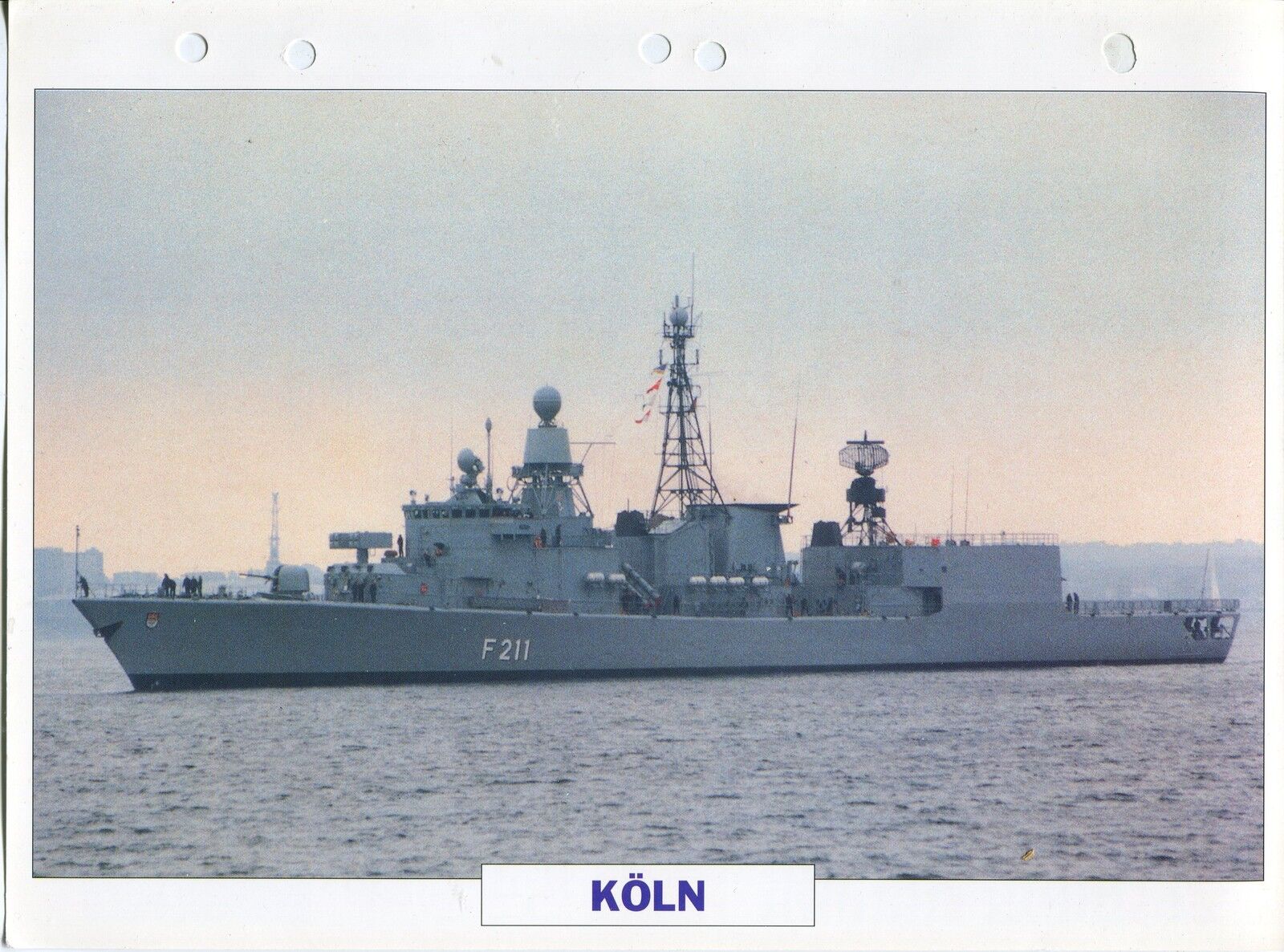 PHOTO BATEAU MILITAIRE 1981 ALLEMAGNE KOLN FREGATE LEGERE 400619882817