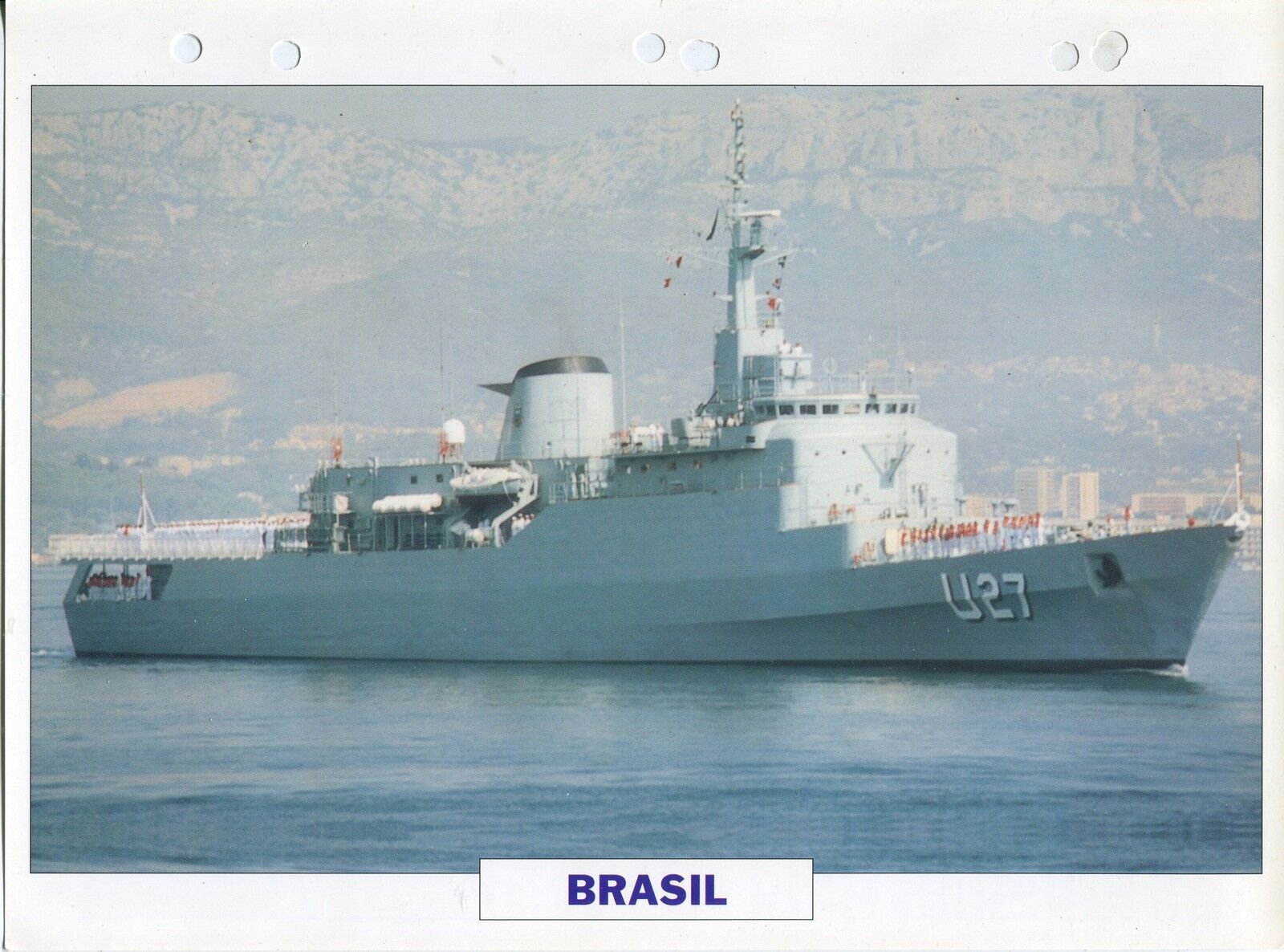 PHOTO BATEAU MILITAIRE 1983 BRESIL BRASIL NAVIRE ECOLE FREGATE 121229084307