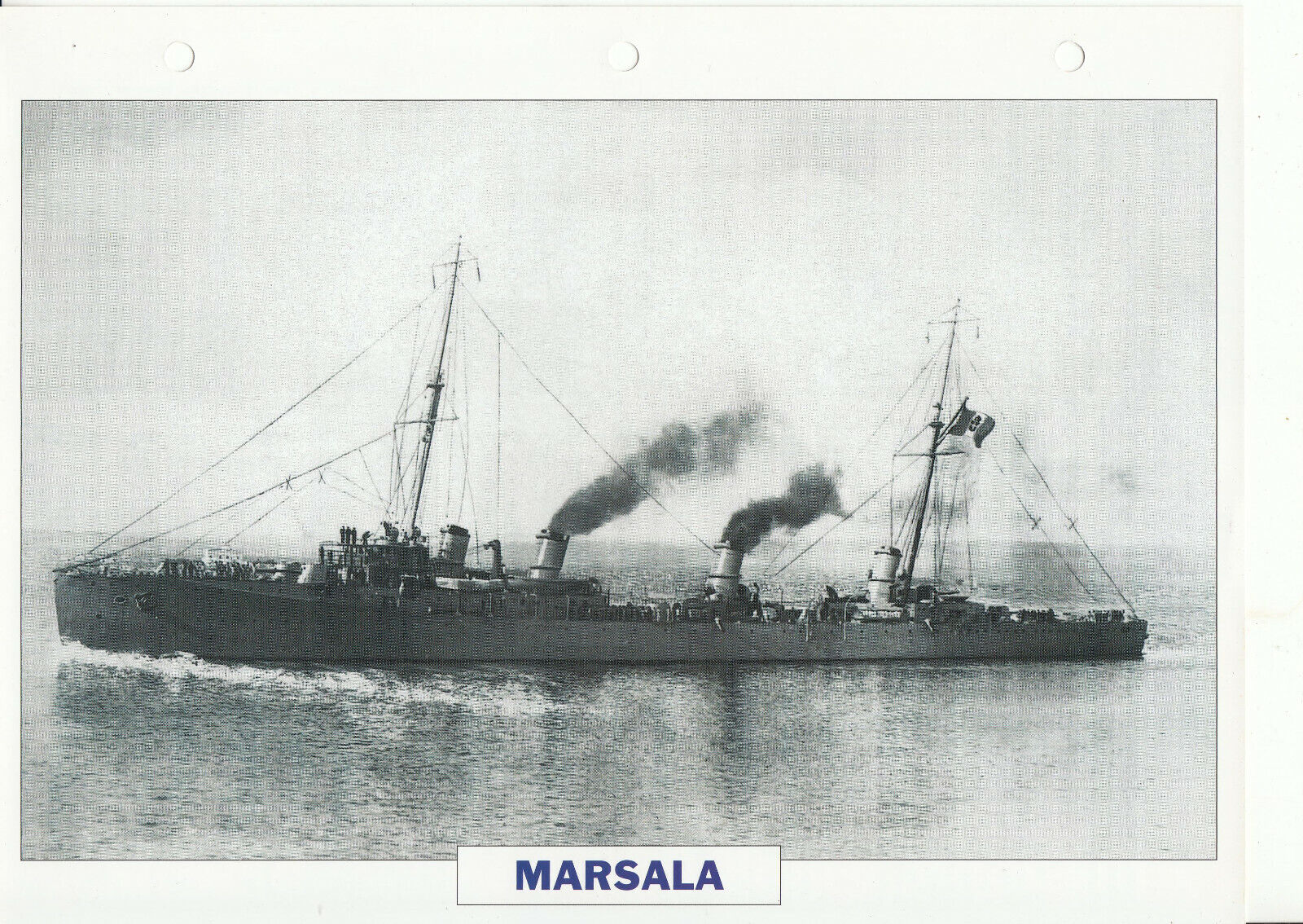 PHOTO BATEAU MILITAIRE CROISEUR MARSALA ITALIE 1912 401777164467