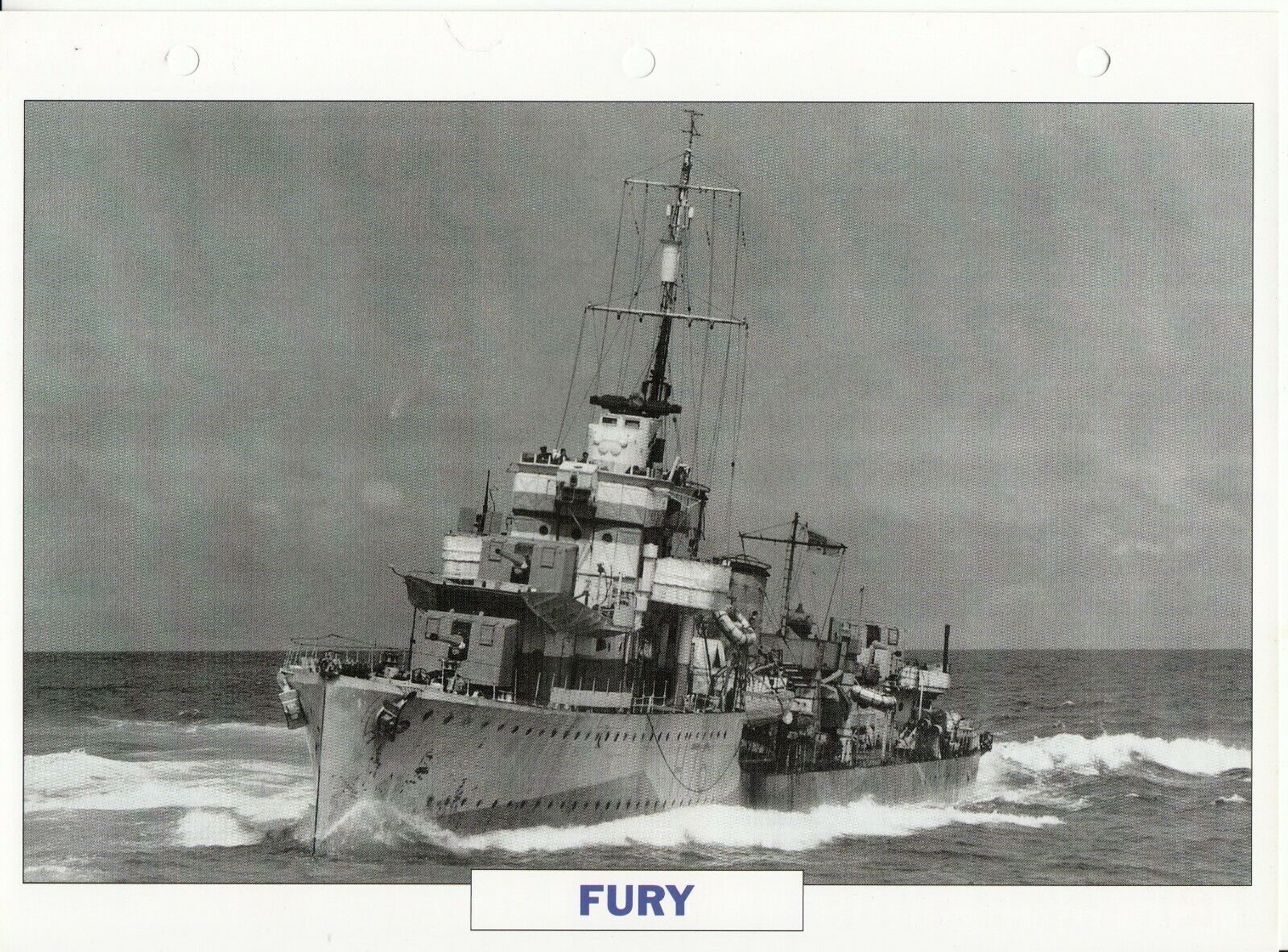 PHOTO BATEAU MILITAIRE DESTROYER FURY GRANDE BRETAGNE 1934 401767232877