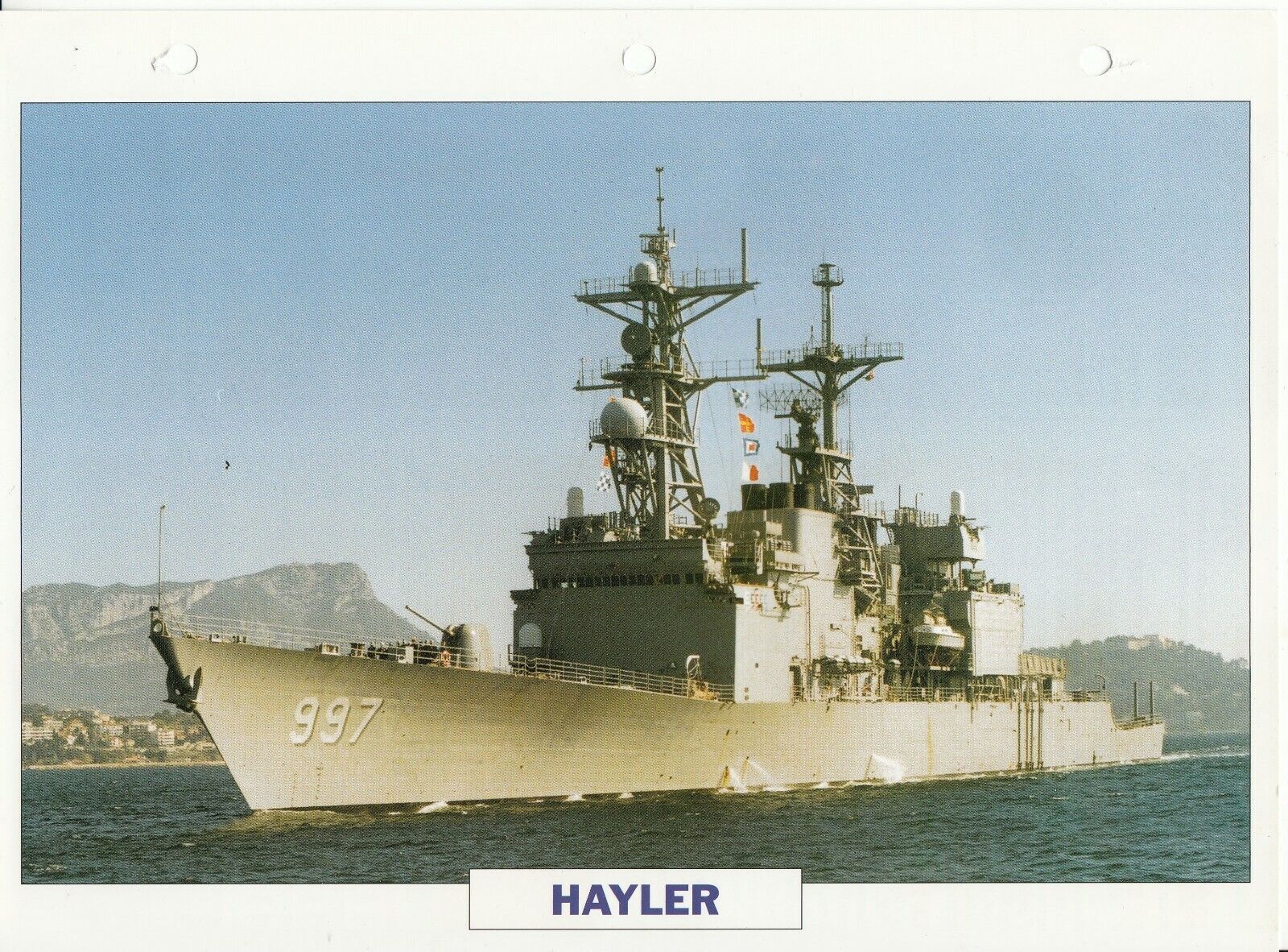 PHOTO BATEAU MILITAIRE DESTROYER HAYLER USA 1982 123768034237