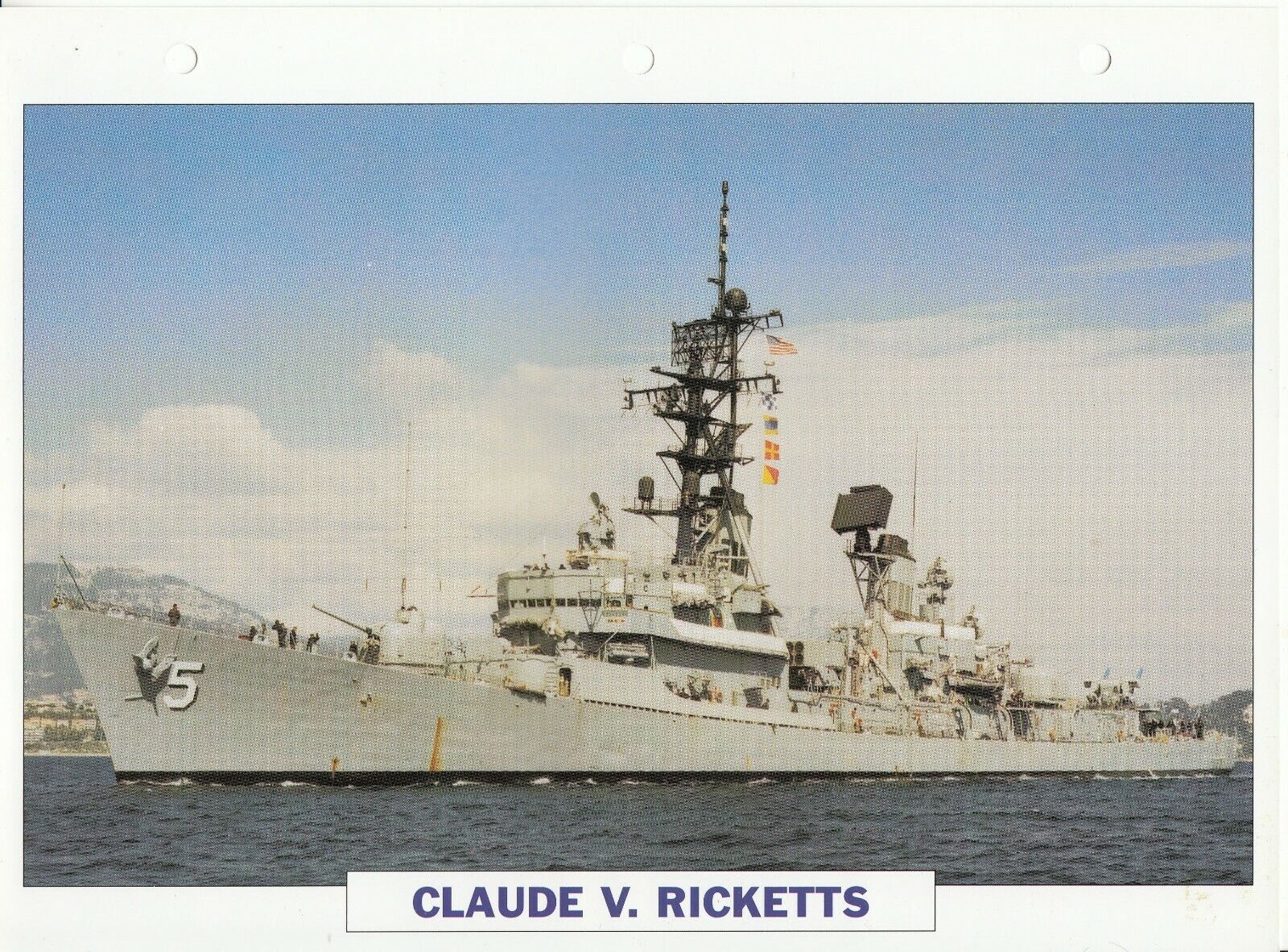 PHOTO BATEAU MILITAIRE DESTROYER LANCE MISSILES CLAUDE V RICKETTS USA 1960 401766674477