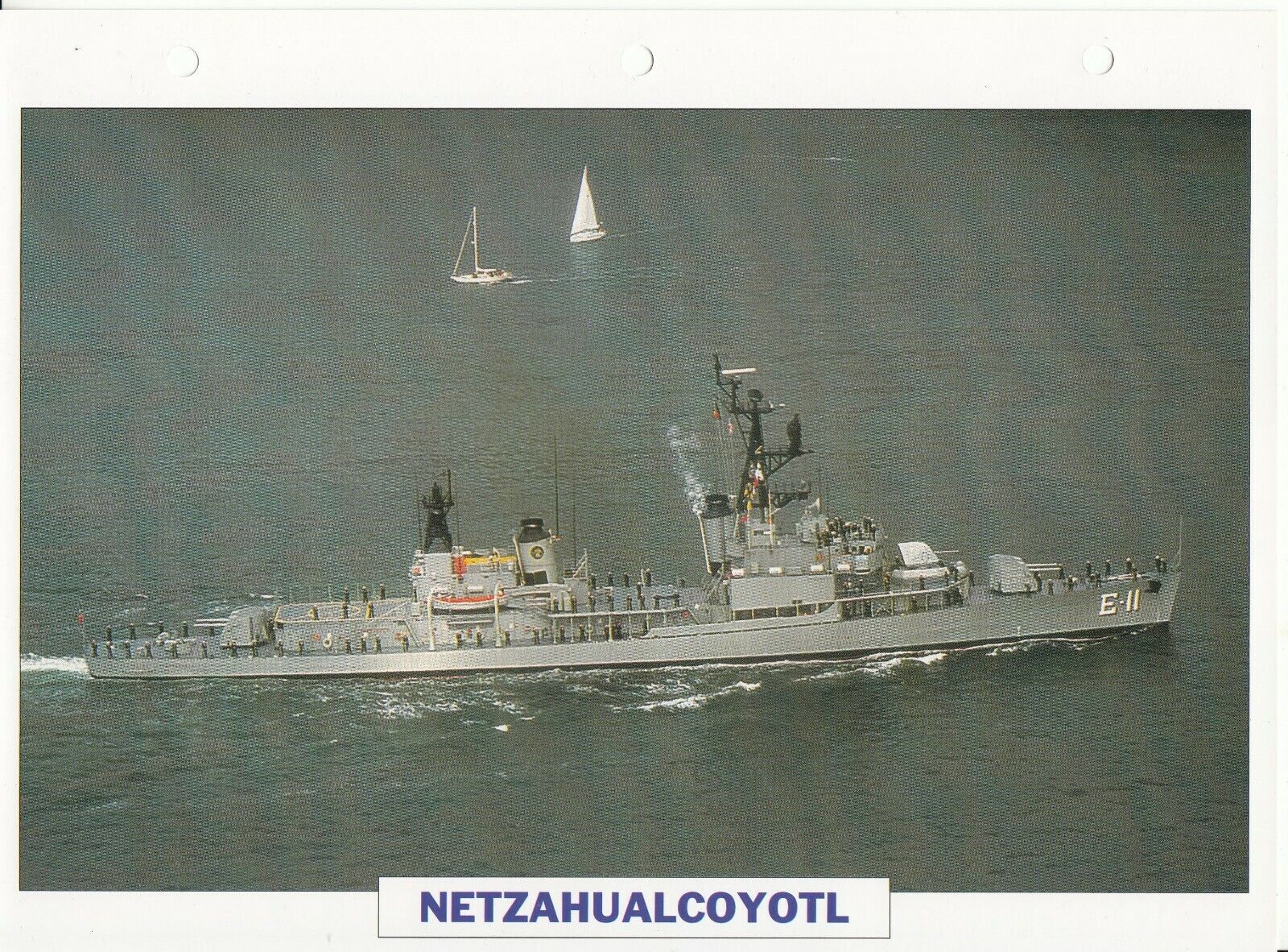 PHOTO BATEAU MILITAIRE DESTROYER NETZAHUALCOYOTL MEXIQUE 1945 123766827797