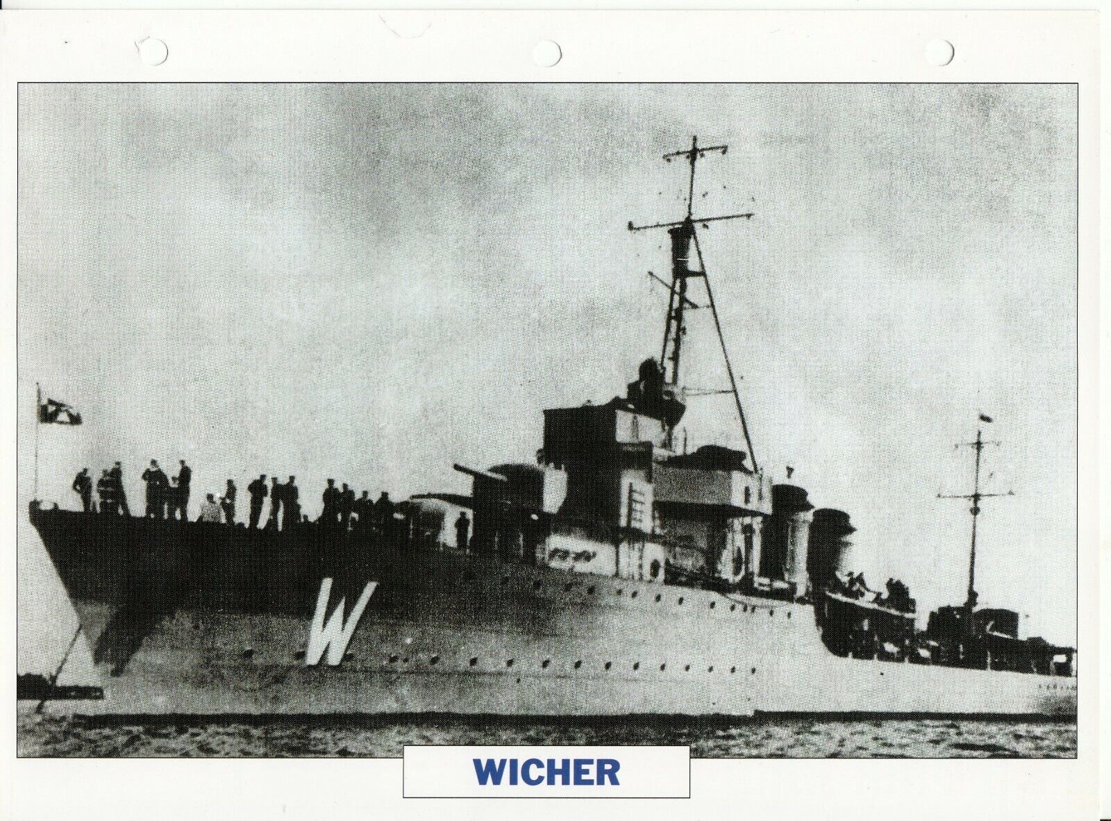 PHOTO BATEAU MILITAIRE DESTROYER WICHER POLOGNE 1928 401767232887