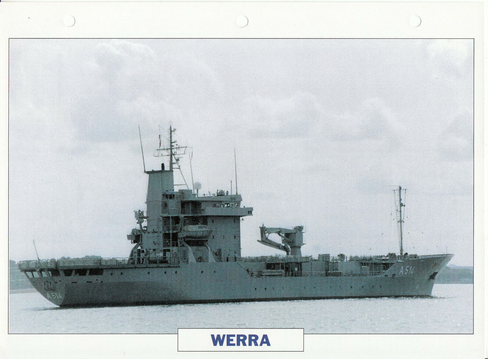 PHOTO BATEAU MILITAIRE DONNEES TECHNIQUES WERRA ALLEMAGNE 1993 401778981887