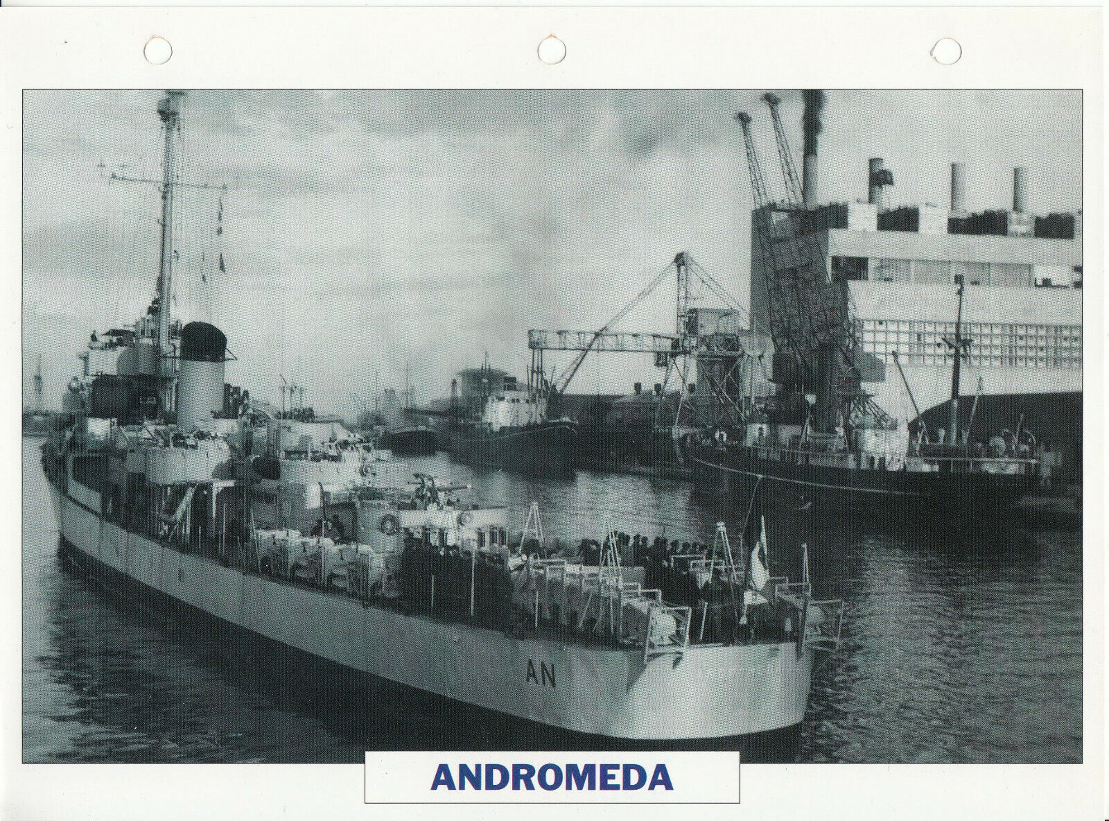 PHOTO BATEAU MILITAIRE FREGATE ANDROMEDA ITALIE 1943 401783634667