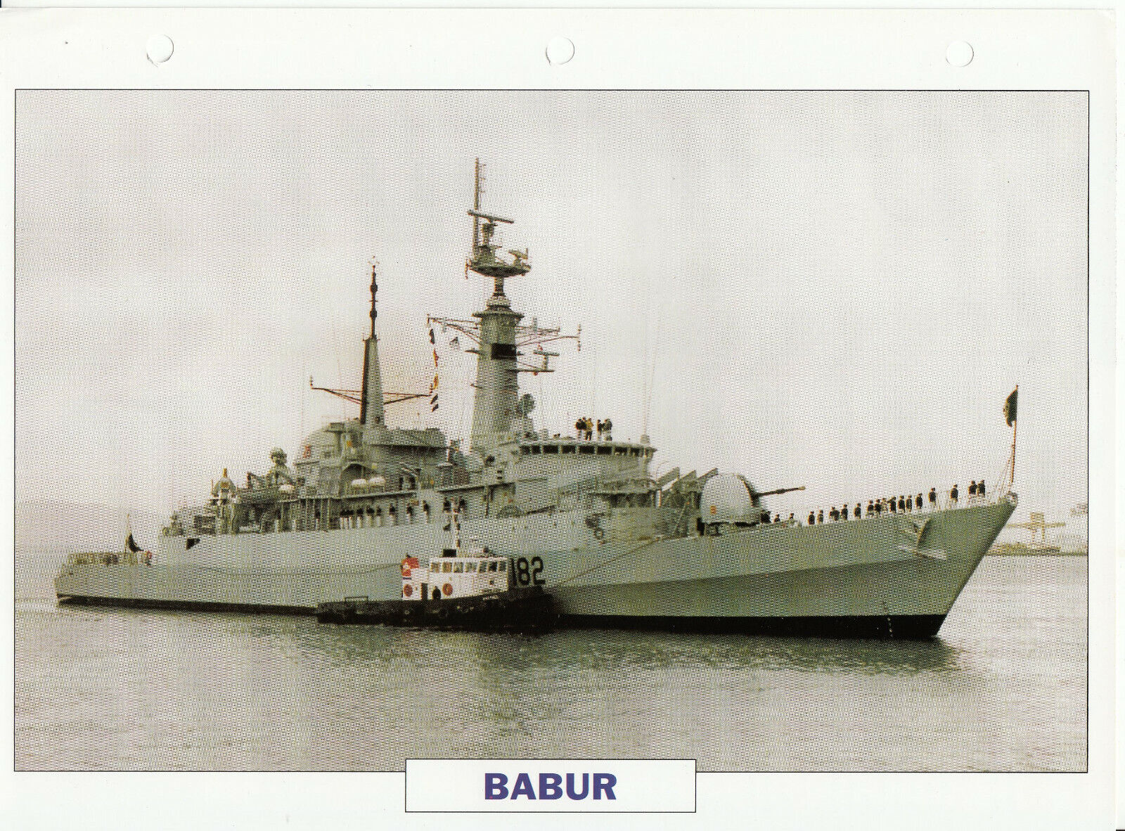 PHOTO BATEAU MILITAIRE FREGATE BABUR PAKISTAN 1971 123775760167