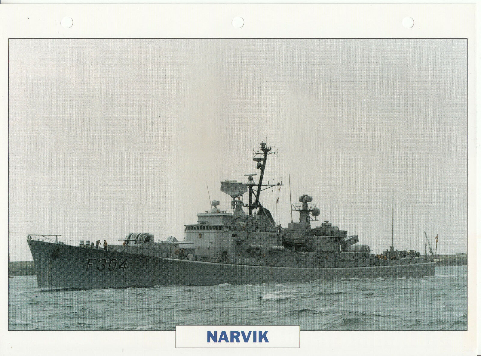 PHOTO BATEAU MILITAIRE FREGATE NARVIK NORVEGE 1965 123775760177