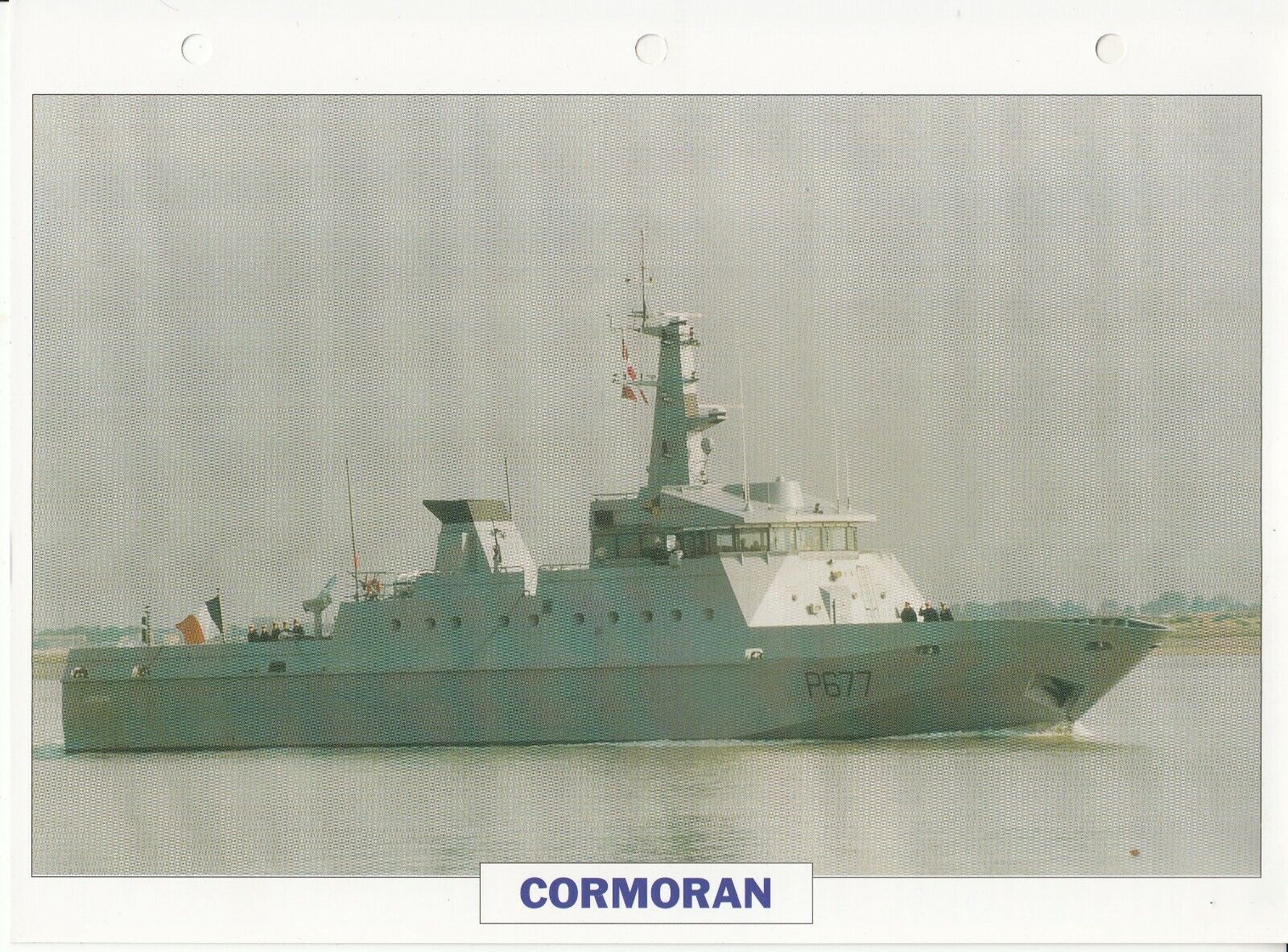 PHOTO BATEAU MILITAIRE PATROUILLEUR CORMORAN FRANCE 1995 123766827767