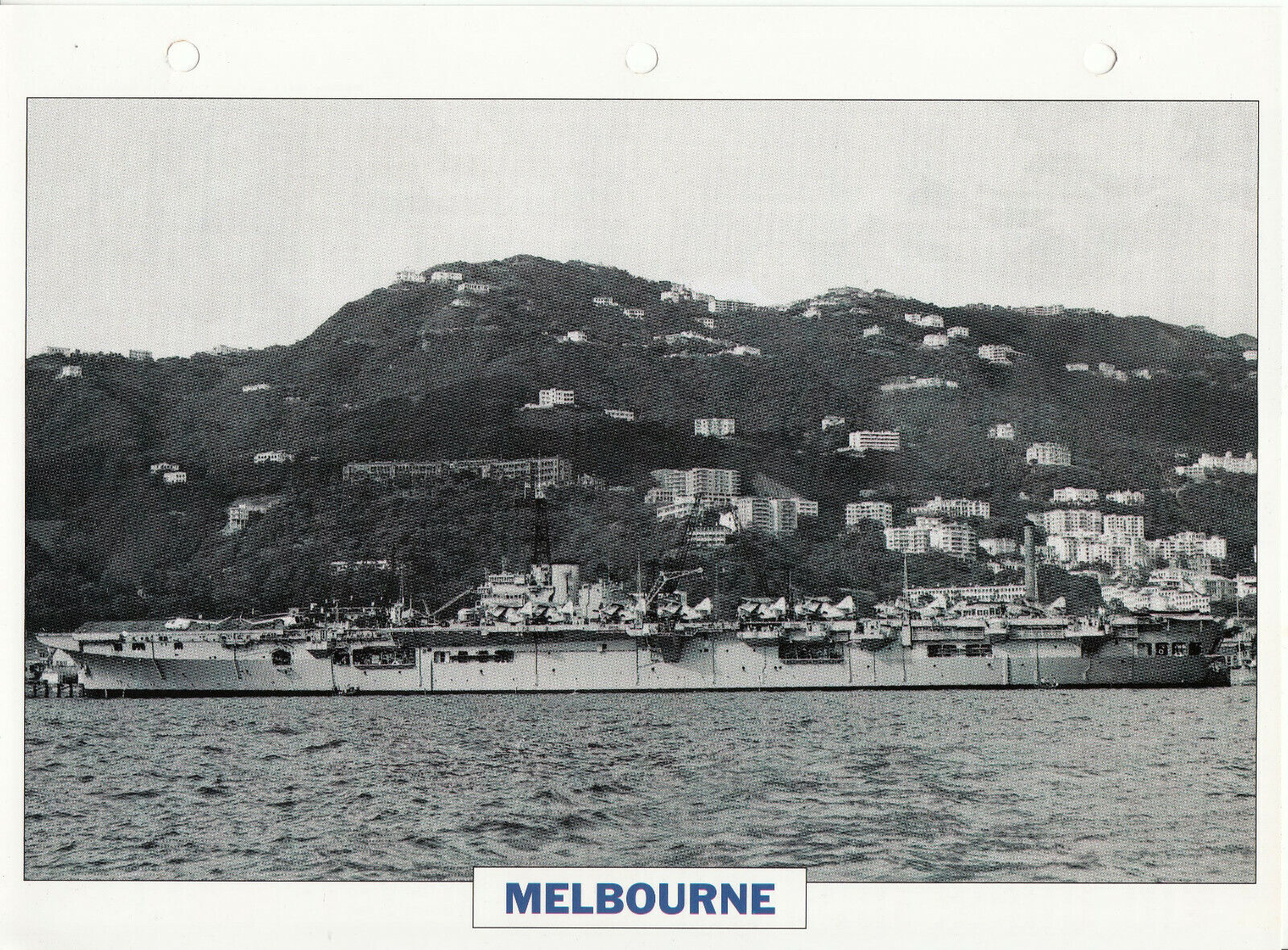 PHOTO BATEAU MILITAIRE PORTE AVIONS MELBOURNE AUSTRALIE 1945 123790281947