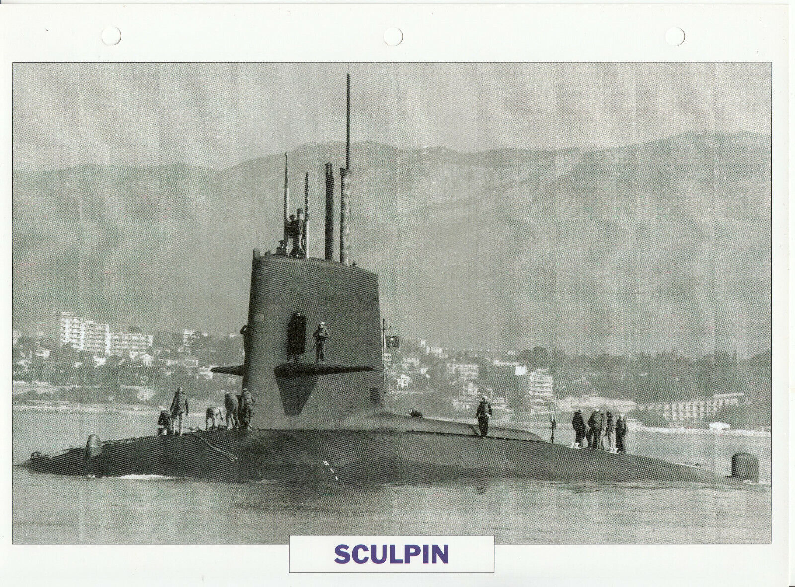 PHOTO BATEAU MILITAIRE SOUS MARIN SCULPIN USA 1960 401769293117