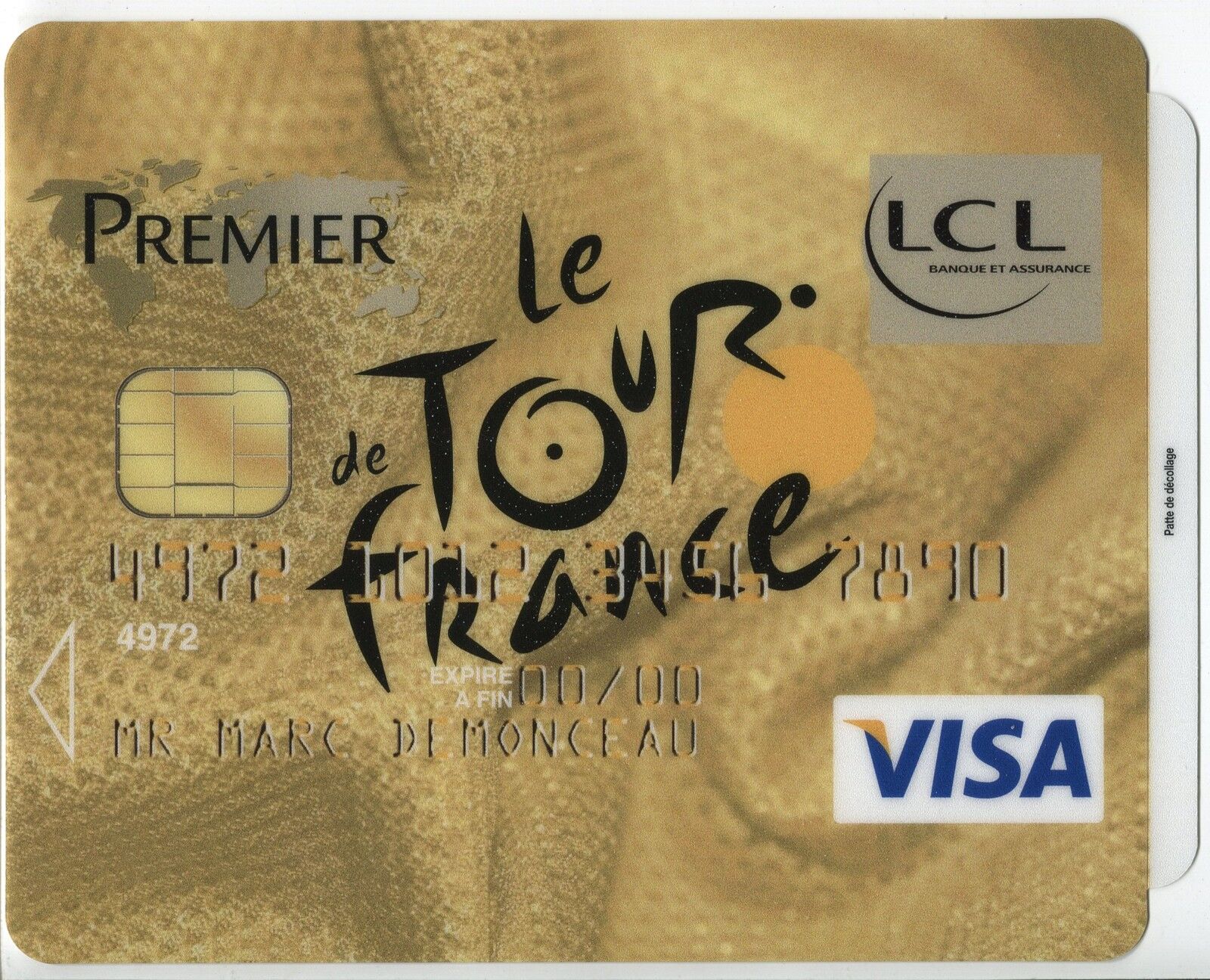 TAPIS DE SOURIS COLLECTOR LCL TOUR DE FRANCE CARTE BANCAIRE VOIR DESCRIPTIF 120882770807