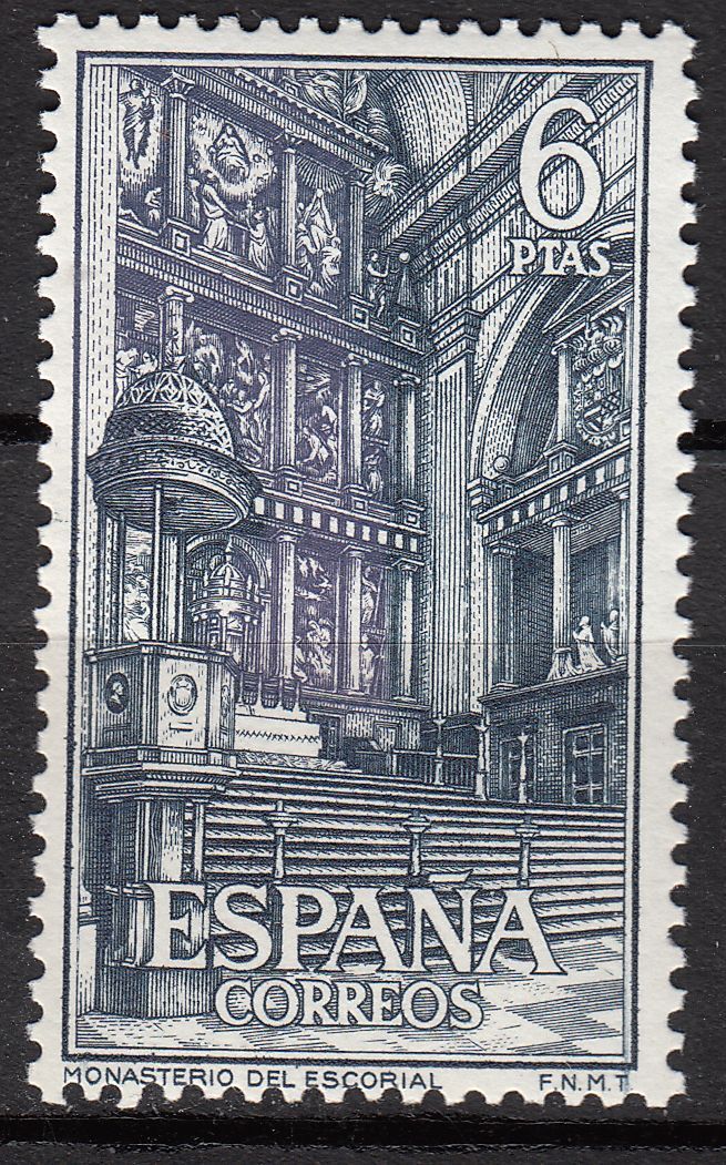 TIMBRE ESPAGNE NEUF N 1060 MONASTERE DE L ESCURIAL MAITRE AUTEL 121964387207