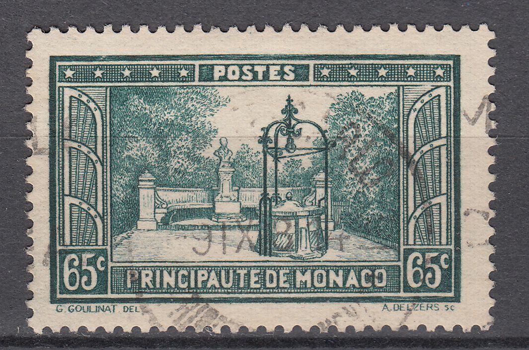 TIMBRE MONACO OBL N 124 LA PLACETTE FRANCOIS BOSIO 401602499587