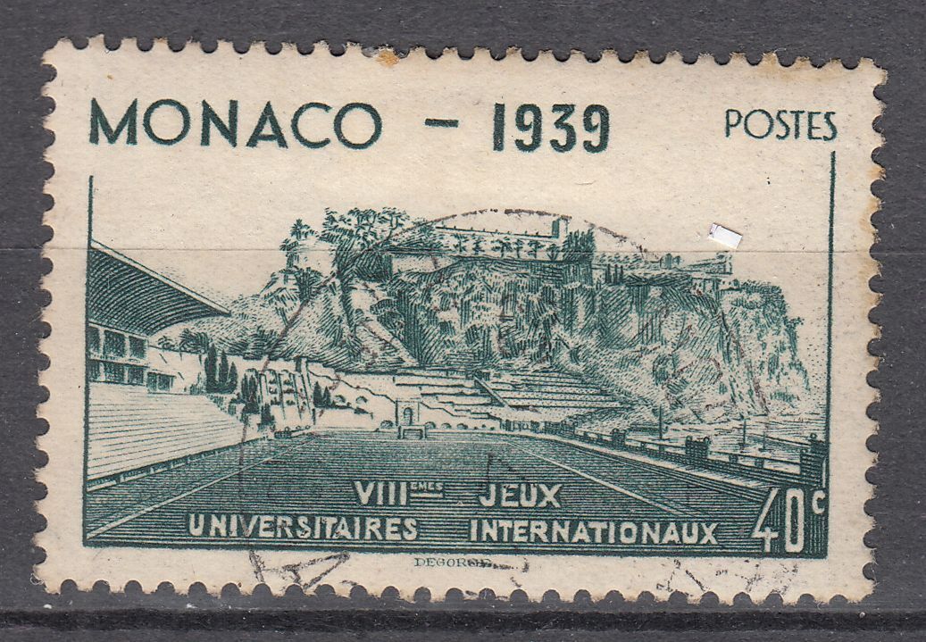 TIMBRE MONACO OBL N 195 STADE LOUIS II ET LE ROCHER 123412859257