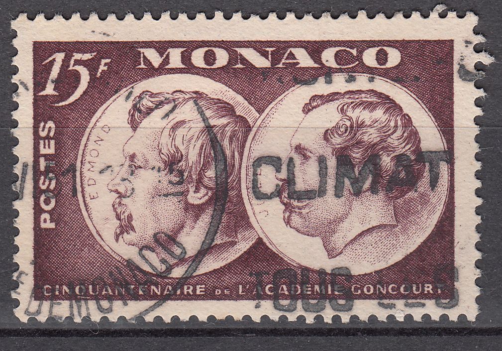 TIMBRE MONACO OBL N 352 EDMOND ET JULES DE GONCOURT 401628669927