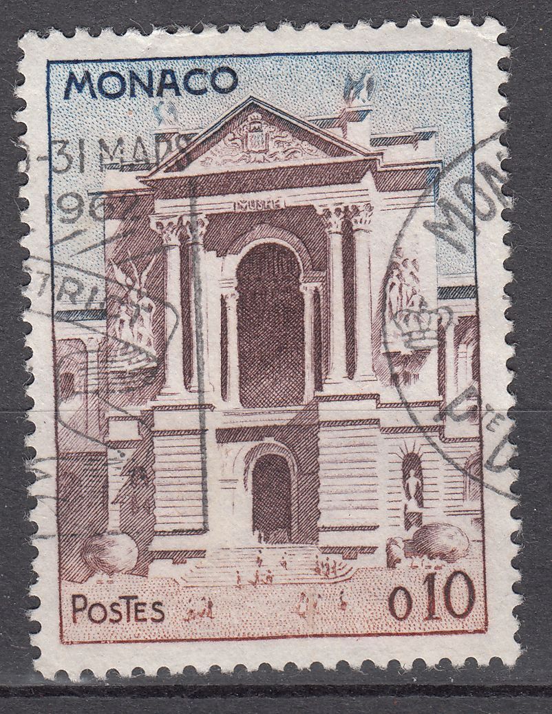 TIMBRE MONACO OBL N 539 FAUNE ET FLORE PORTE DU MIUSEE OCEANOGRAPHIQUE 123493286727