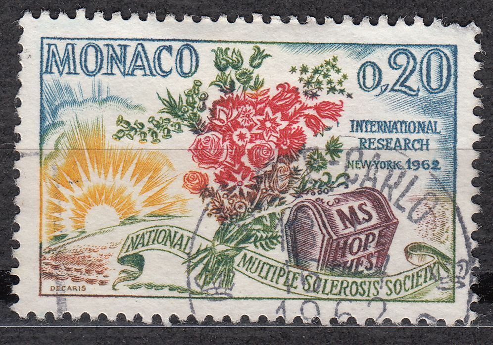 TIMBRE MONACO OBL N 580 SCLEROSIS SOCIETY MOTIFS SYMBOLIQUE 401523356507