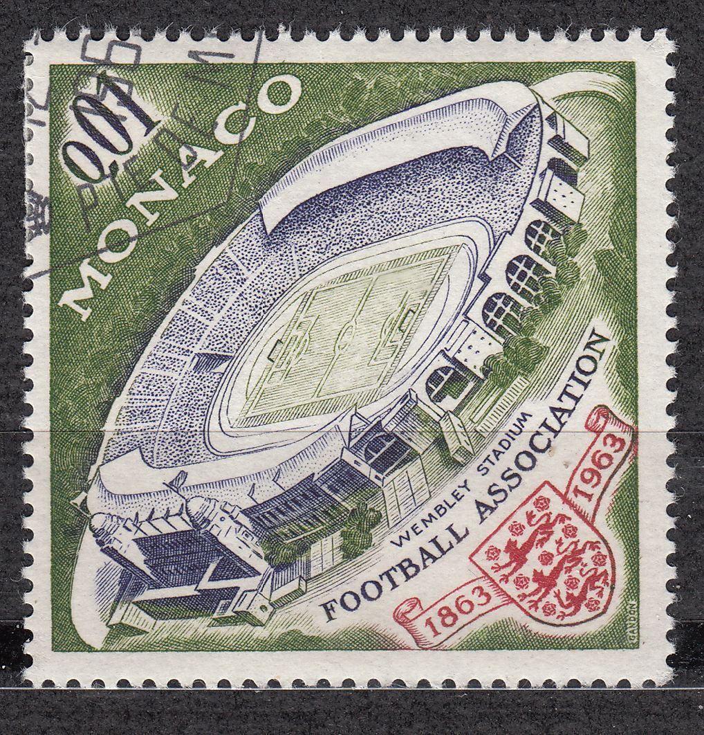 TIMBRE MONACO OBL N 620 CENTENAIRE DU FOOTBALL STADE WEMBLEY 123097981437