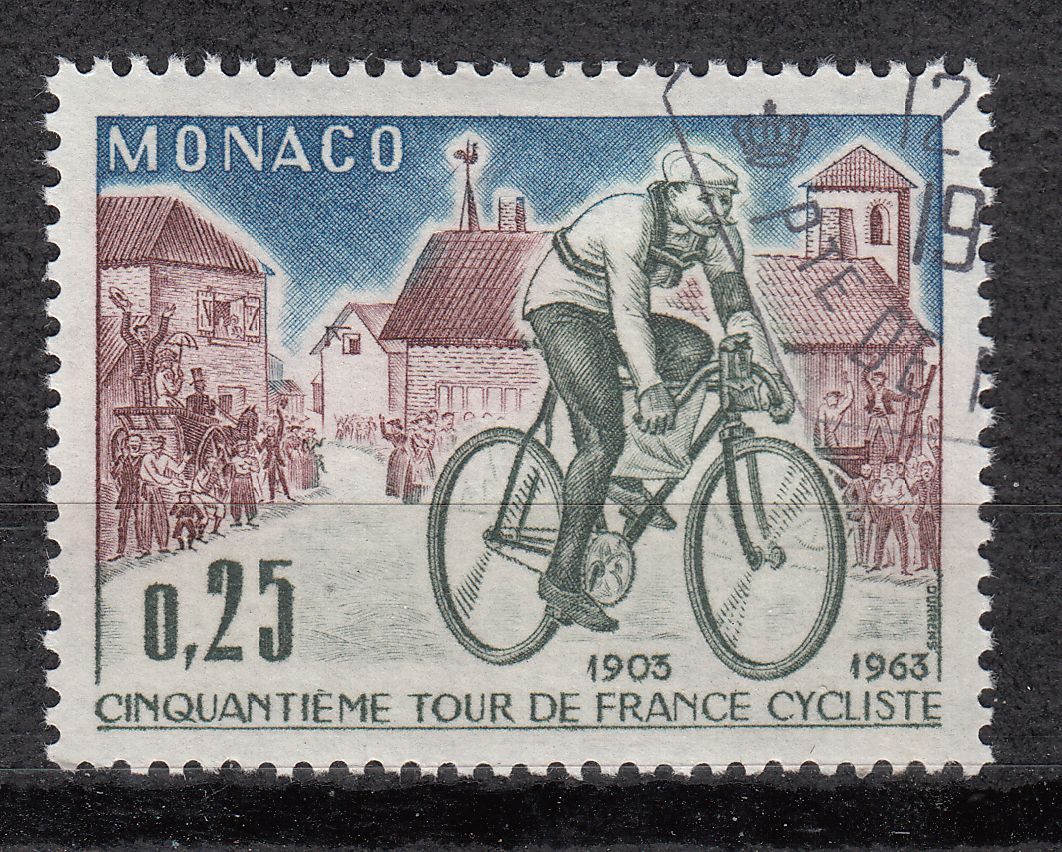 TIMBRE MONACO OBL N 633 TOUR DE FRANCE 1903 H GARIN VAINQUEUR CYCLISTE 401529676267