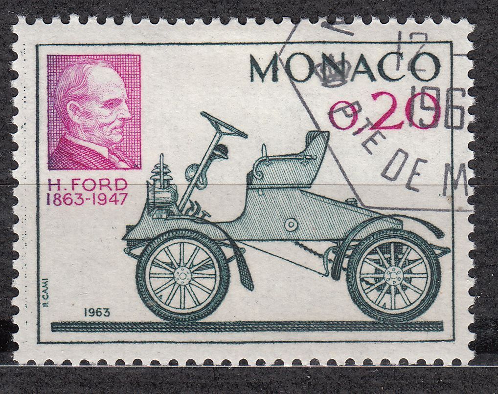 TIMBRE MONACO obl N 632 VOITURE FORD MODELE A 1903 HENRY FORD 123105993747